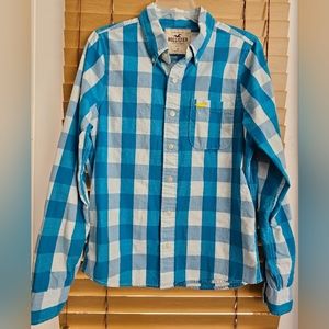 Hollister Mens Plaid Longsleeve Button Down Shirt Size Small